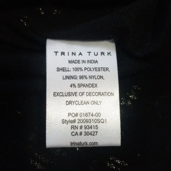 Trina Turk Quartz Black and Gold Zebra Stripe Sequin Mini Shift Dress NWT - Picture 11 of 15